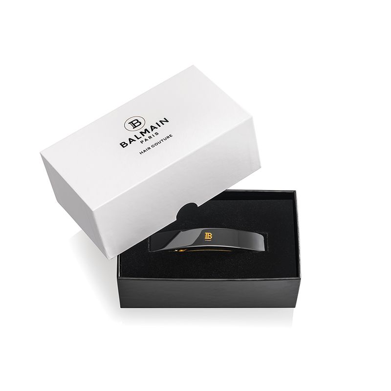 Cellulose Acetate Barrette pour Cheveux Medium Black
